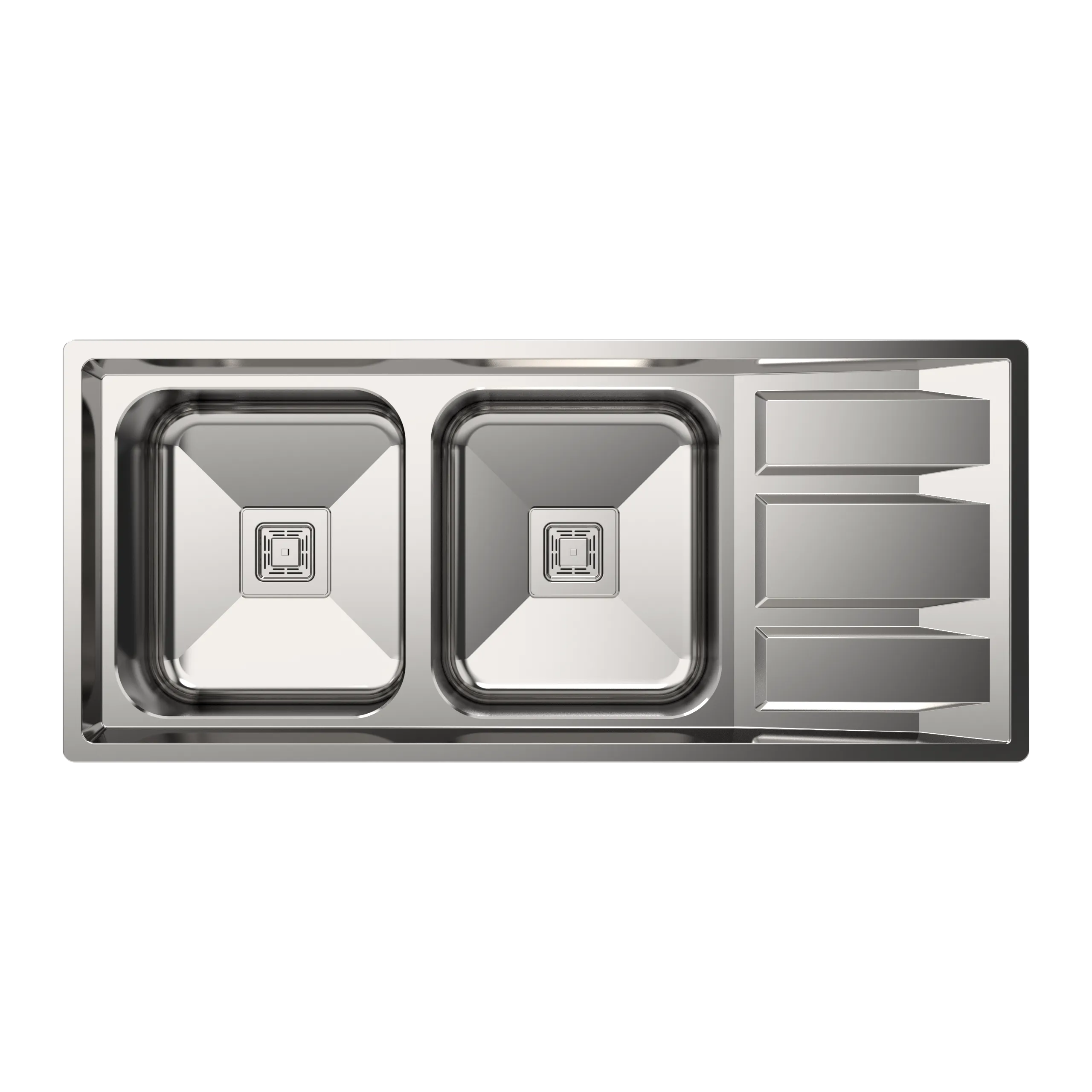 سینک دالمور توکار دو لگنه راست