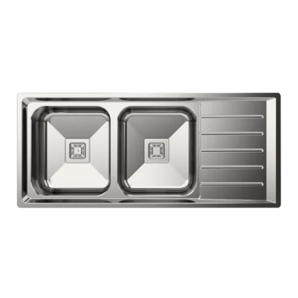 سینک دیانا توکار دو لگنه راست