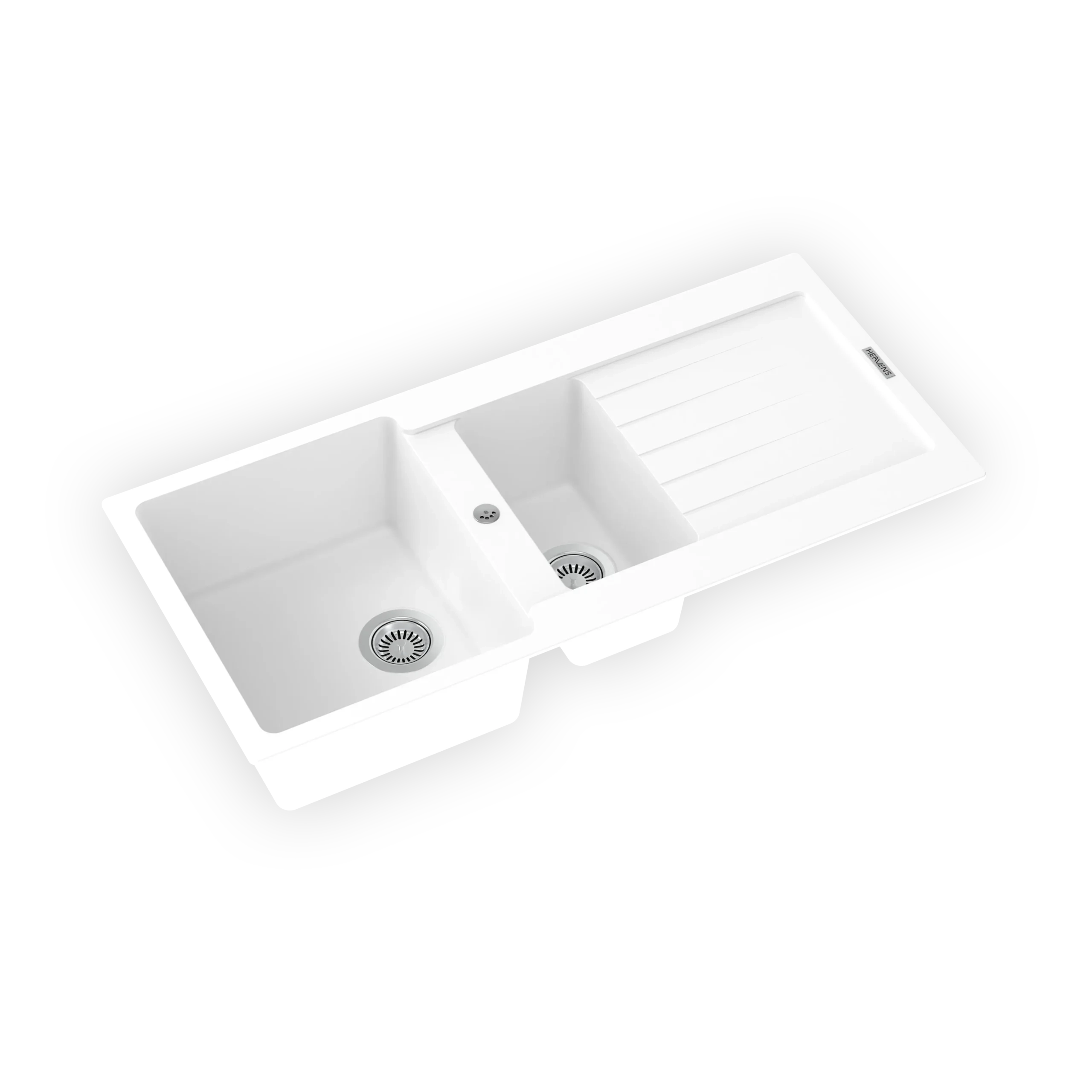 سینک گرانیتی 1.5 لگن با سینی سفید رگه طلایی E2